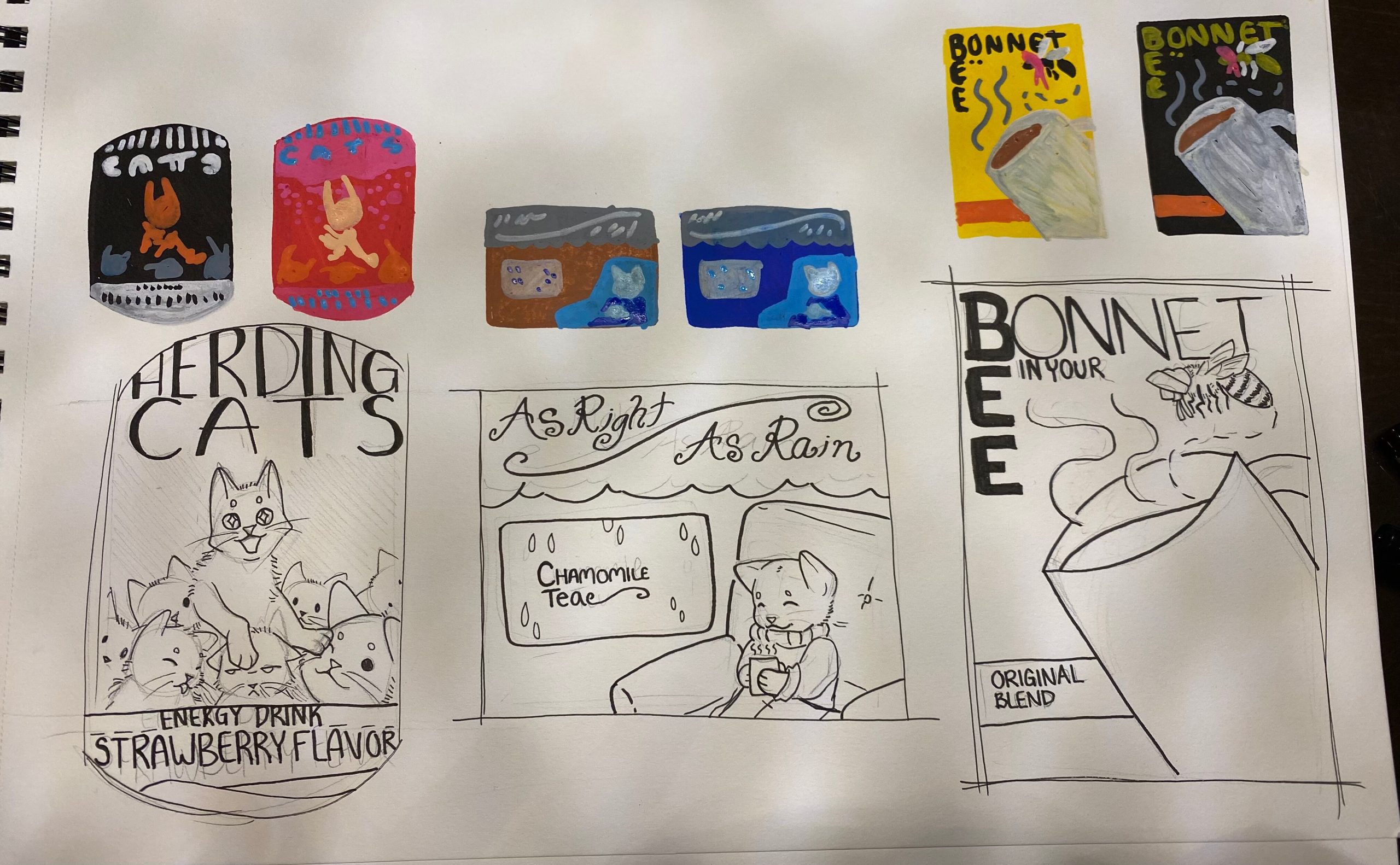 Energy Drink Initial Sketches