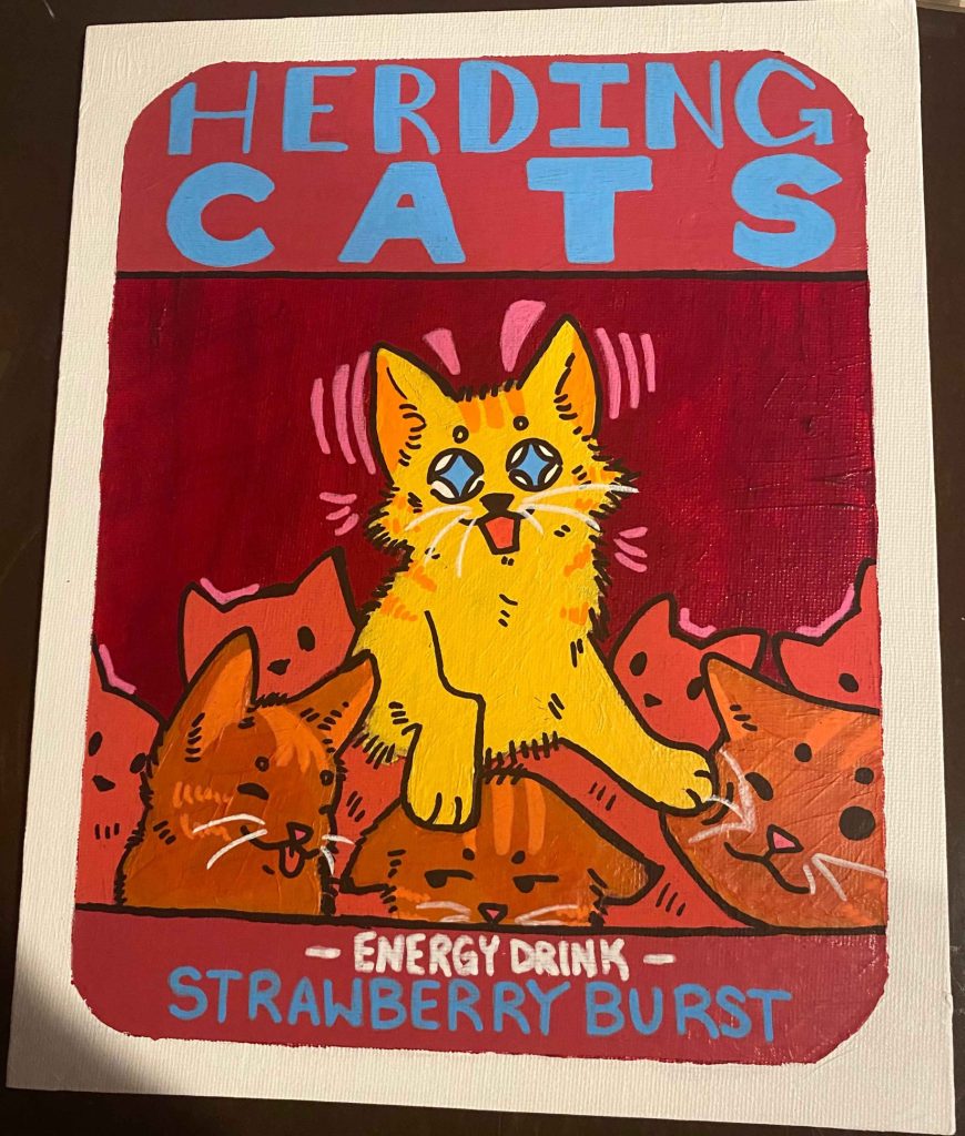 Herding Cats Painting
