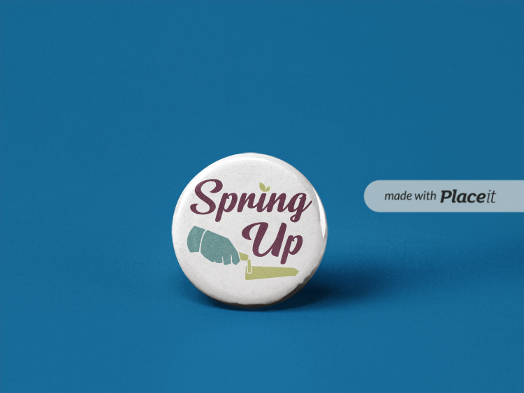Spring Up Button Mockup